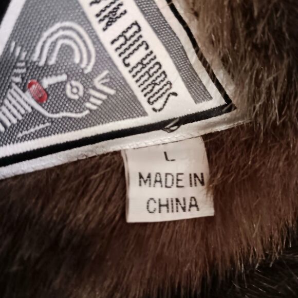 VTG Denim Jacket With Faux Fur Collar And Cuffs By Marvin Richards Women’s Large - Picture 11 of 13